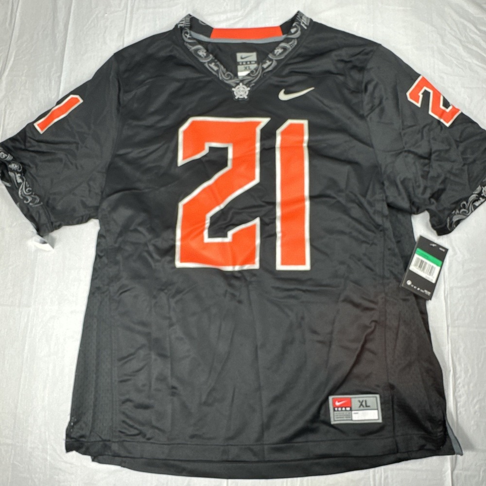 NEW Nike Oklahoma State #21 Black Jersey Mens Size XL - MSRP $100 Barry Sanders